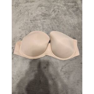 Victoria's Secret PINK Strapless Bra Size 36C Beige Strapless Push Up Bra